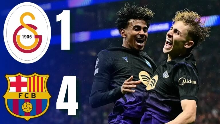 Barcelona oo aargoostay Galatasaray, kuna badisay afar gool Champions League-ka!